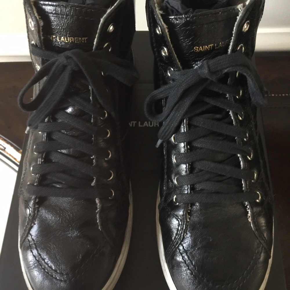 SOLD! Saint Laurent Antibe High-Top Sneakers 45.5 - Picture 4 of 8